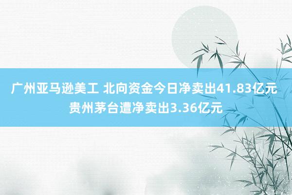 广州亚马逊美工 北向资金今日净卖出41.83亿元 贵州茅台遭净卖出3.36亿元